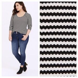 Torrid Waffle Scoop Neck Long Sleeve Tee